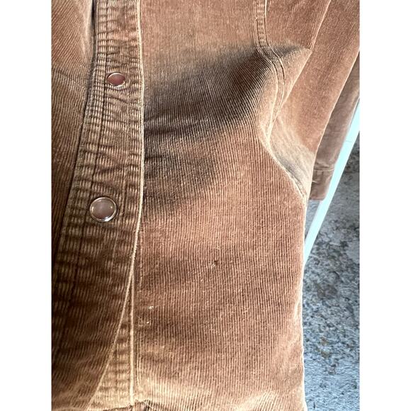 Vintage 90s Jones Wear Brown Retro Corduroy Button Up Jacket Blouse - Picture 7 of 10